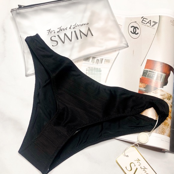 FOR LOVE & LEMONS • La Playa Black Bikini Bottom - Picture 3 of 8